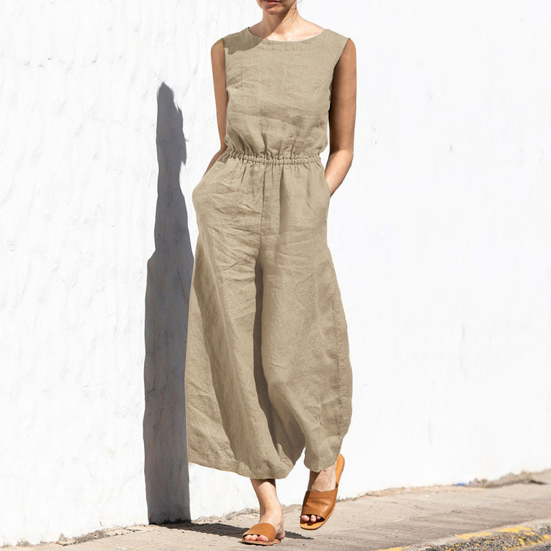 Kombinezon bez rękawów Fashion Casual Temperament Jumpsuit