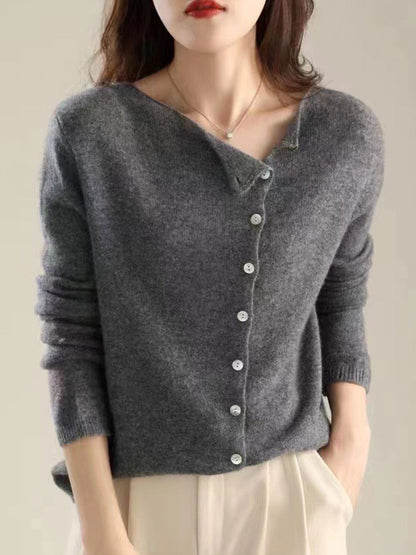 Winona Cardigan | Miękki dzianinowy kardigan z zapięciem na guziki i okrągłym dekoltem