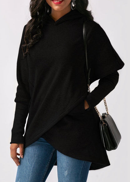 Bluza Wilrene | Asymetryczna bluza z kapturem