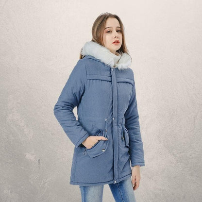 Anne - Stylowa parka ze sztucznym futrem