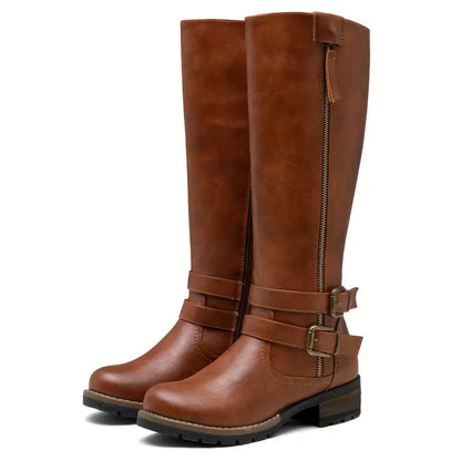 Elise - Skórzane wysokie buty