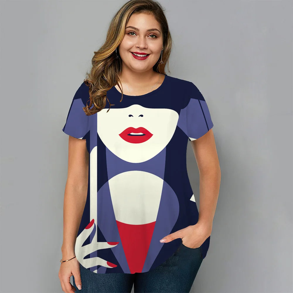 Vardi Dante™ Maartje Plus-Size T-Shirt | Casual & Stylowy