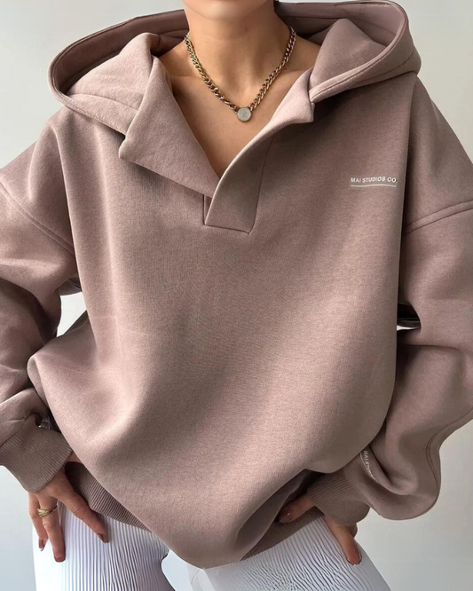 Bluza Shanna | Casual Oversize V-Neck z nadrukiem - idealna na jesień/zimę