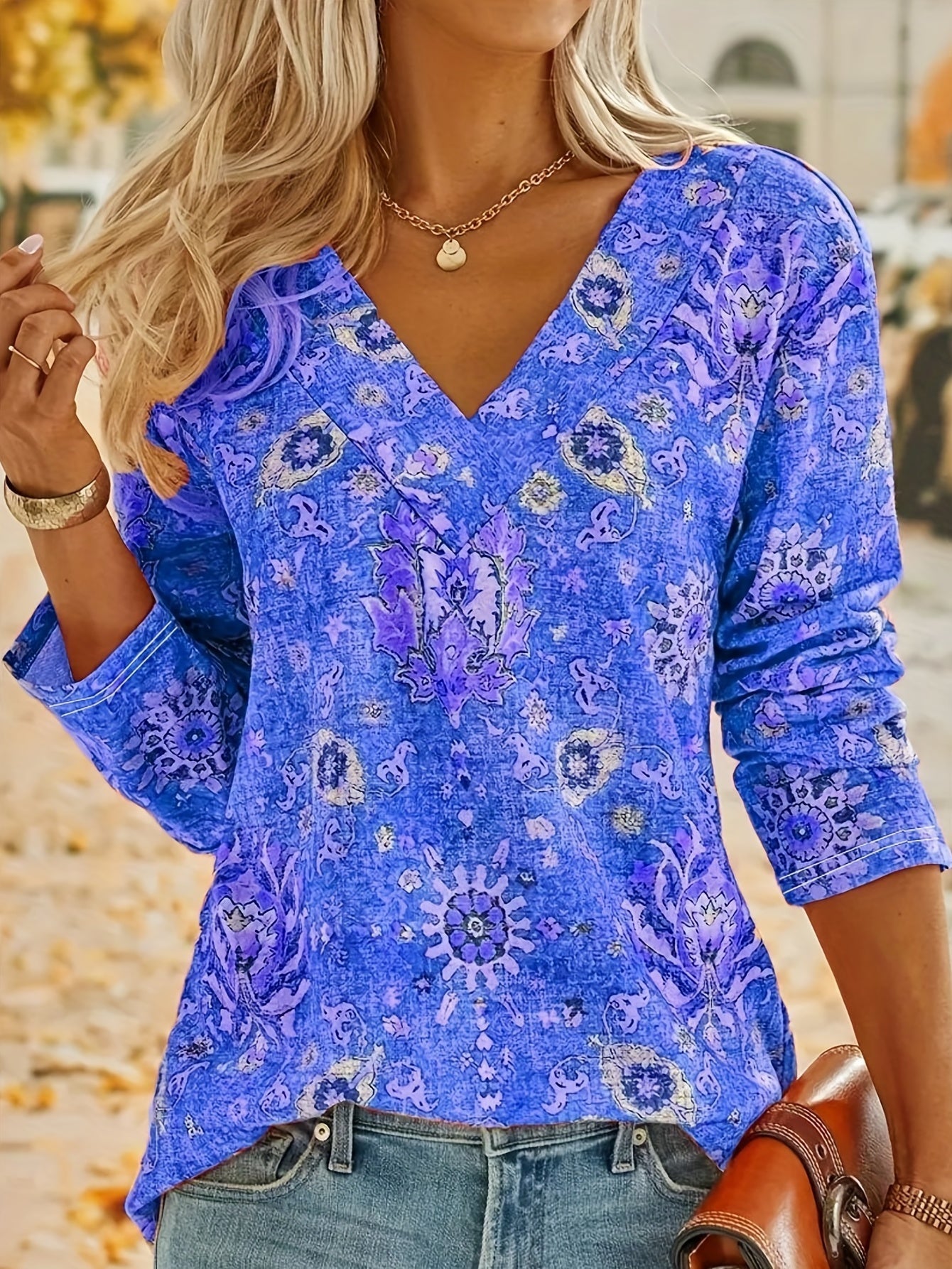 Arianne - Damski top plus size w stylu bohemy
