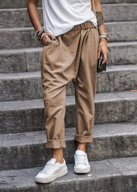 Spodnie lniane casual