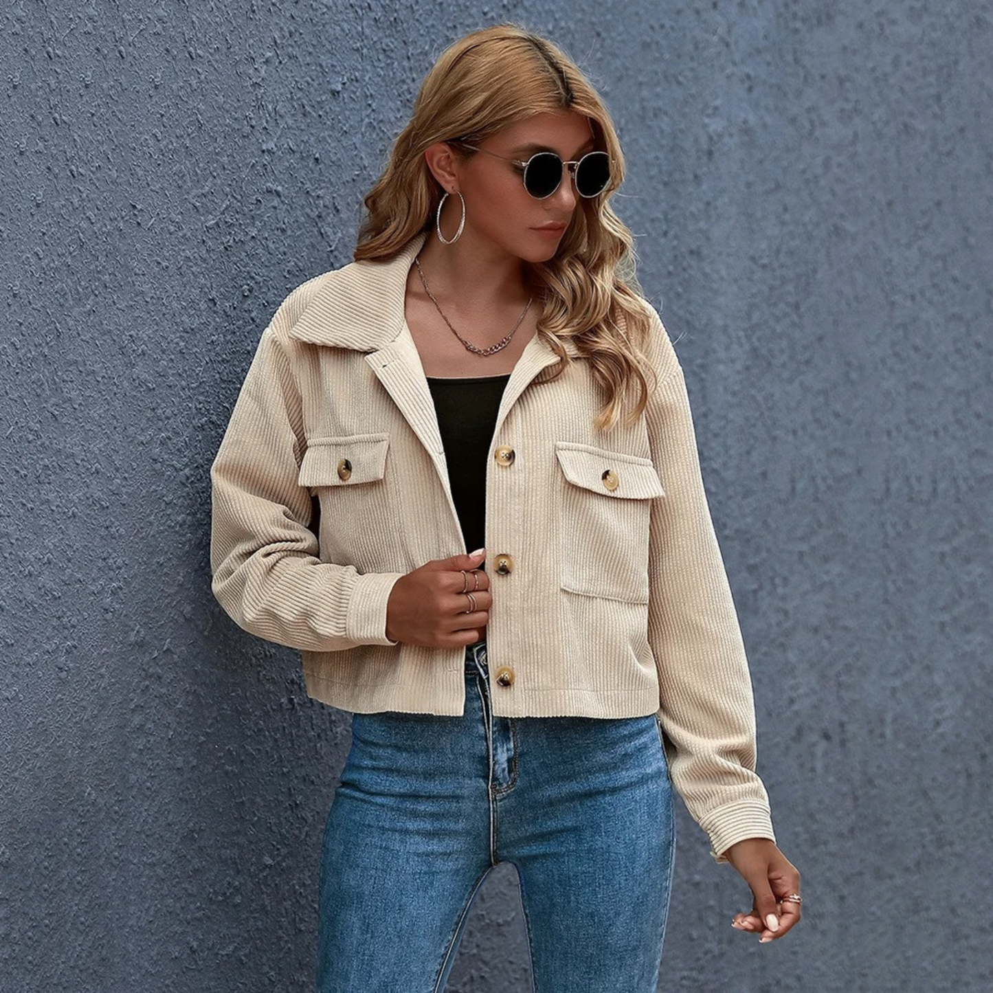 Mathilde - Modna kurtka sztruksowa
