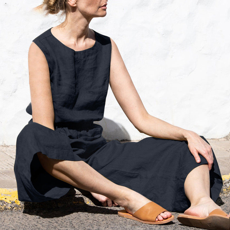 Kombinezon bez rękawów Fashion Casual Temperament Jumpsuit