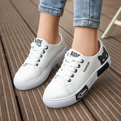 Wytseke Sneakers | Damskie buty płócienne z wzorem kota