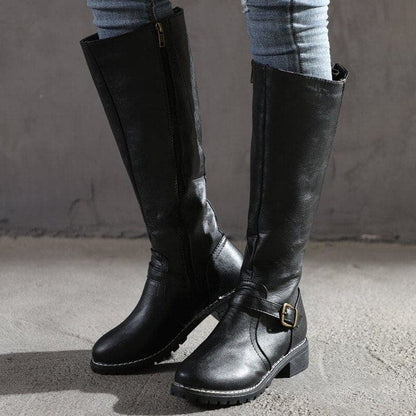 Martha - Wysokie skórzane buty dla kobiet
