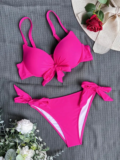 AquaLivv - Bikini push-up z kokardką