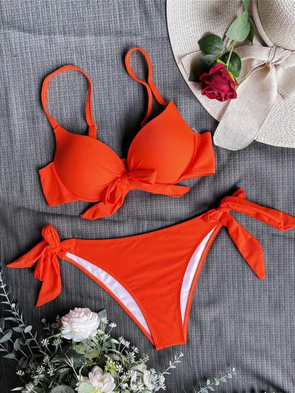 AquaLivv - Bikini push-up z kokardką