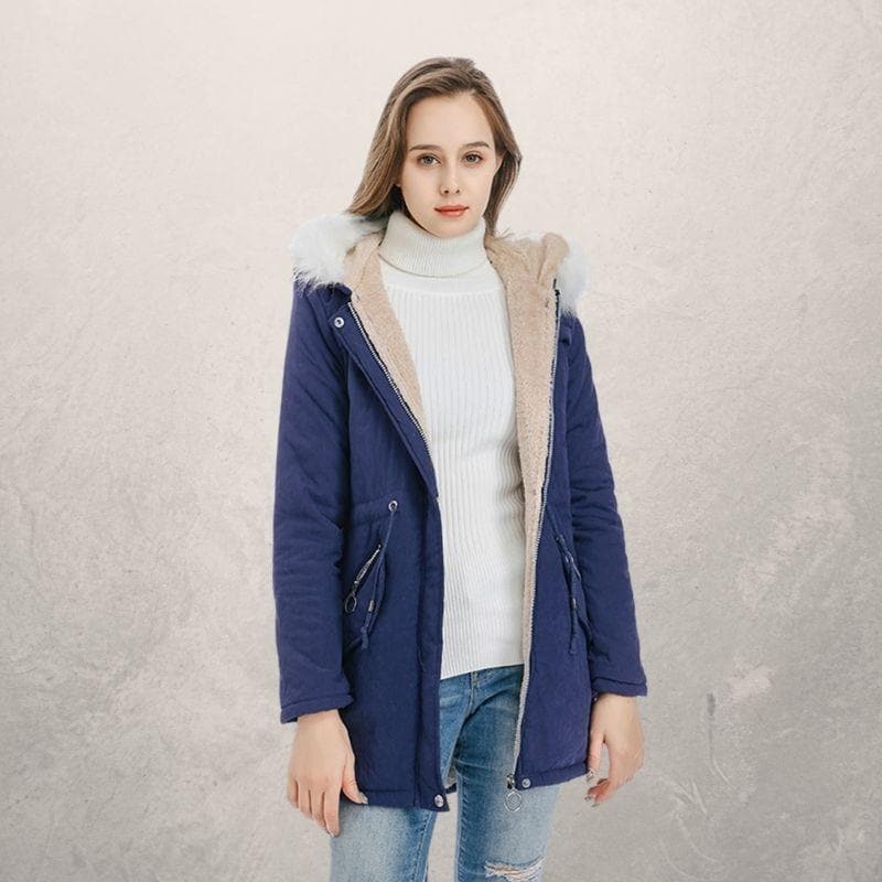 Anne - Stylowa parka ze sztucznym futrem