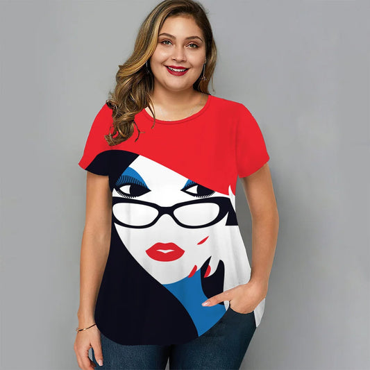 Vardi Dante™ Maartje Plus-Size T-Shirt | Casual & Stylowy