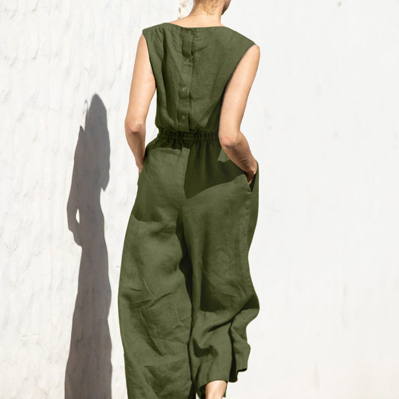 Kombinezon bez rękawów Fashion Casual Temperament Jumpsuit