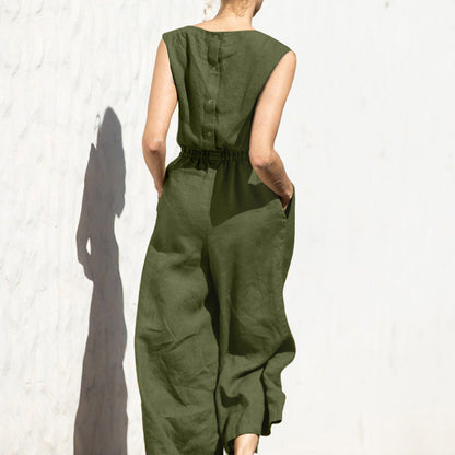 Kombinezon bez rękawów Fashion Casual Temperament Jumpsuit