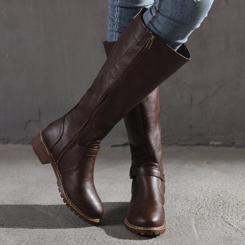 Martha - Wysokie skórzane buty dla kobiet