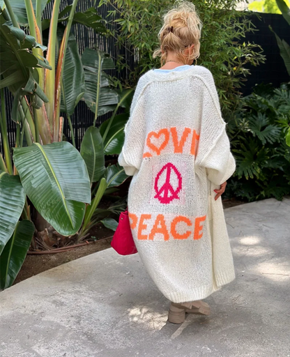 Ariana - Przytulny damski kardigan w stylu peace and love