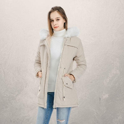 Anne - Stylowa parka ze sztucznym futrem
