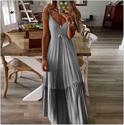 Sherie - Elegancka długa letnia sukienka na co dzień