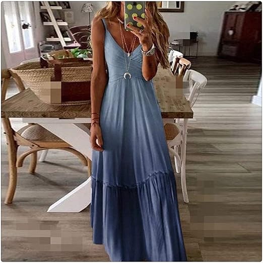 Sherie - Elegancka długa letnia sukienka na co dzień
