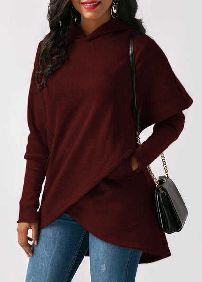 Bluza Wilrene | Asymetryczna bluza z kapturem