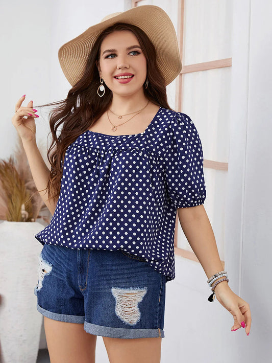 Vardi Dante™ Jade Plus-Size Top | Letni i stylowy