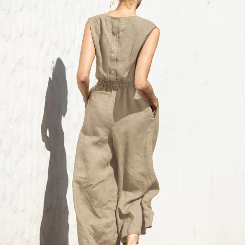 Kombinezon bez rękawów Fashion Casual Temperament Jumpsuit