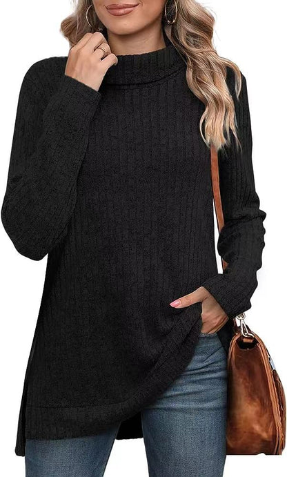 Alani - Elegancki dzianinowy sweter z golfem dla kobiet