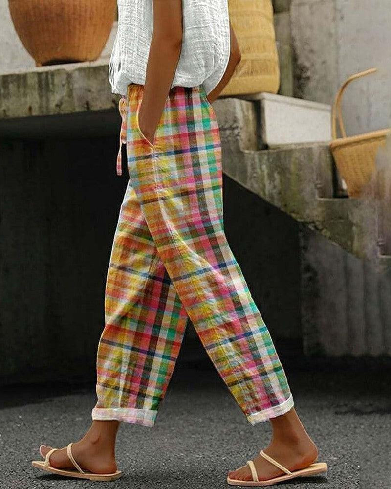 Damskie spodnie w stylu vintage - Cleda