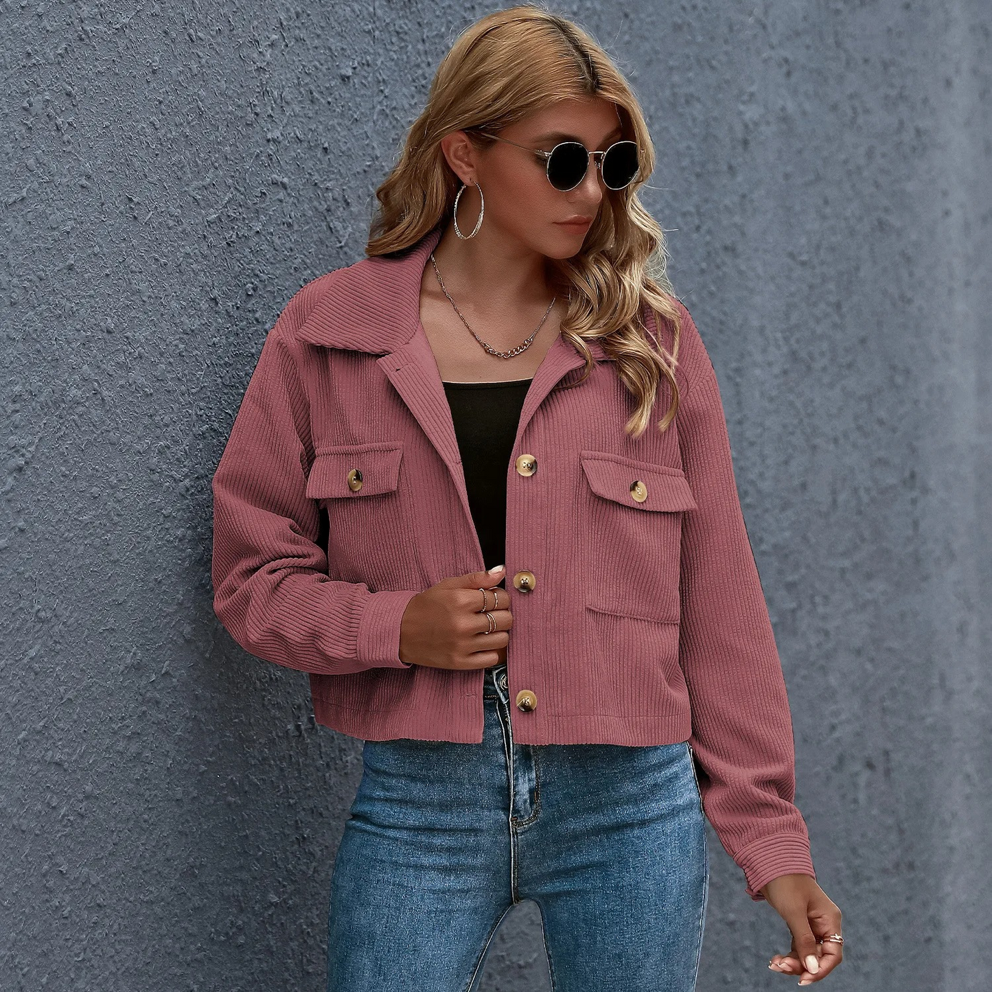 Mathilde - Modna kurtka sztruksowa