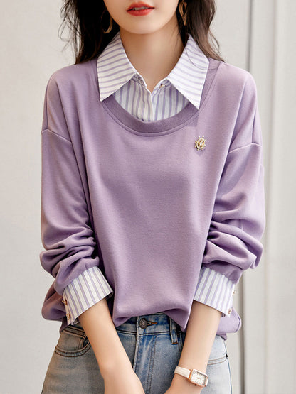 Bluza Florenda | Casualowa patchworkowa bluza w paski