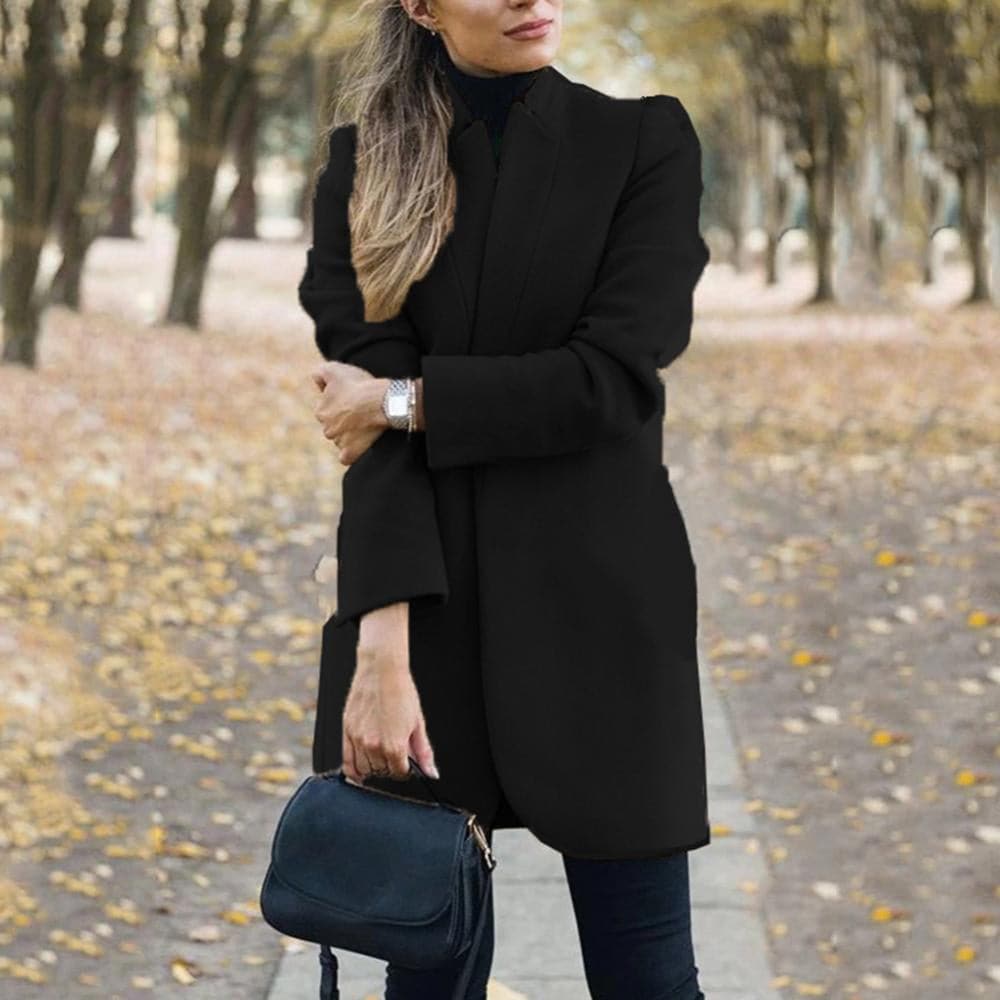 Denise - Elegancki krótki płaszcz rekreacyjny i biznesowy