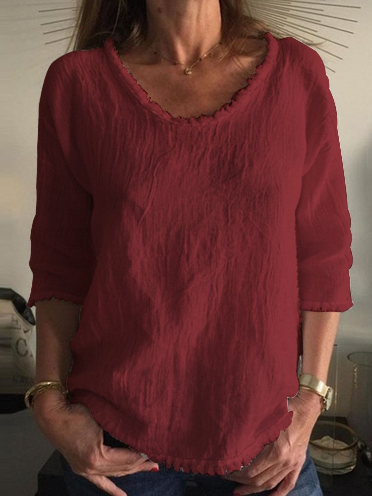 VALERIE | Lniany top o luźnym kroju