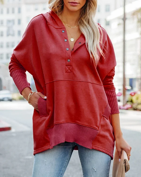Luna - Bluza z kapturem V-neck