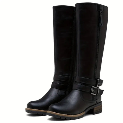 Elise - Skórzane wysokie buty