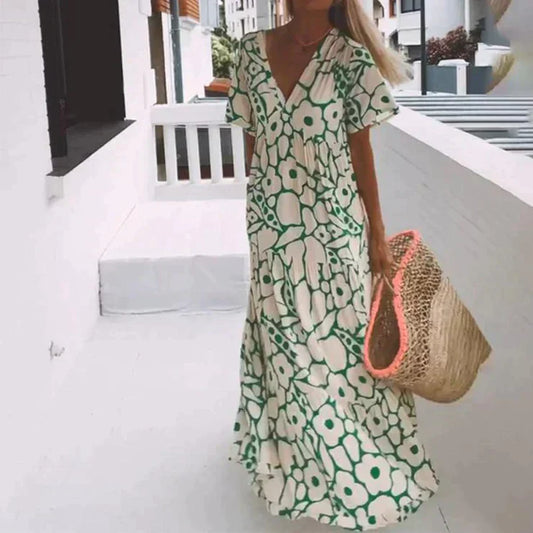 Althea - Zielona sukienka maxi