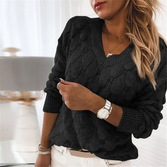 Alliana - Damski sweter z długim rękawem