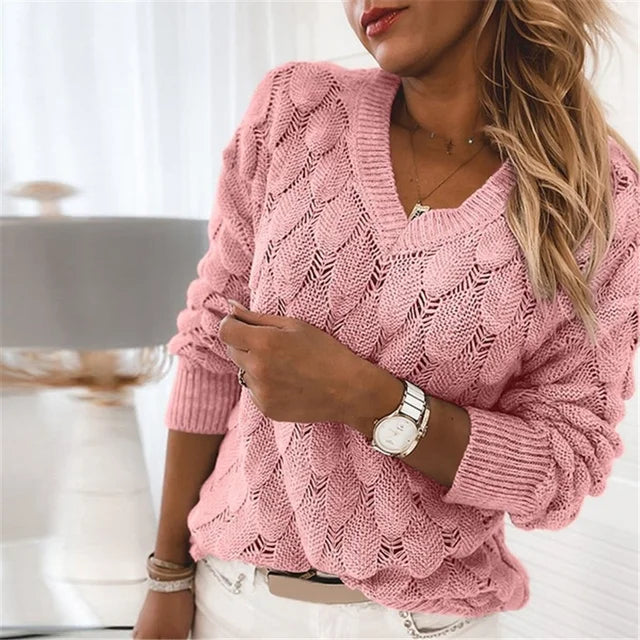 Alliana - Damski sweter z długim rękawem