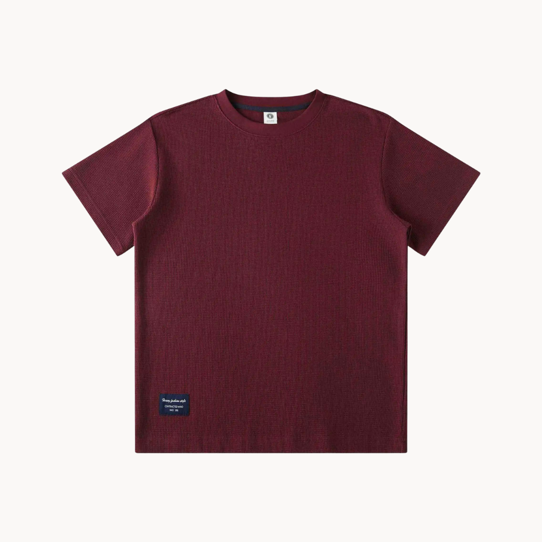 Kai | Ciężki bawełniany T-shirt z dzianiny waflowej