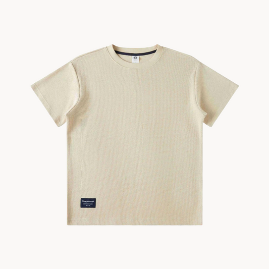 Kai | Ciężki bawełniany T-shirt z dzianiny waflowej
