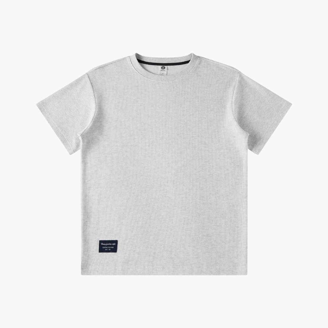 Kai | Ciężki bawełniany T-shirt z dzianiny waflowej