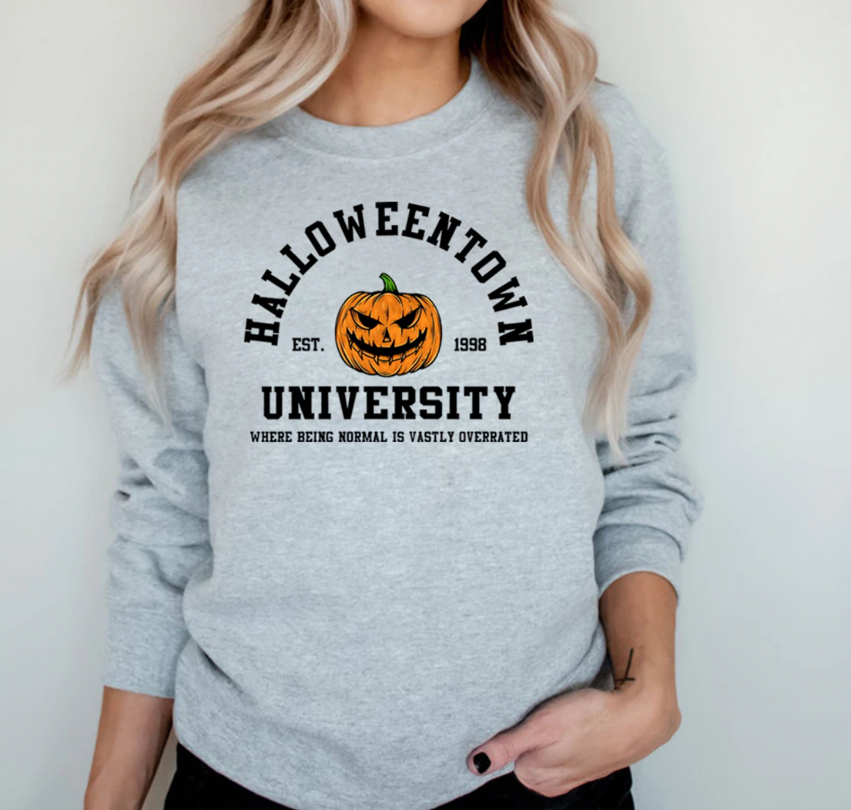 UNIVERSITY - Stylowy sweter z indywidualnym wzorem
