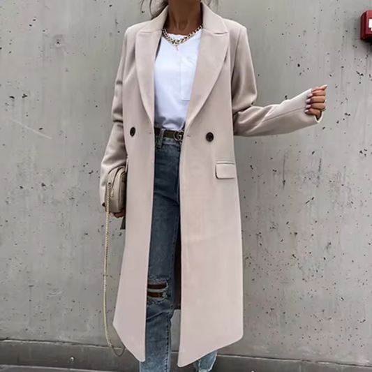 Brigitta - Elegancki długi płaszcz