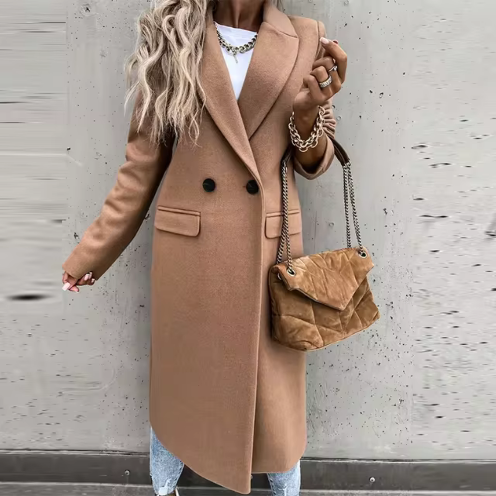 Brigitta - Elegancki długi płaszcz