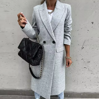 Brigitta - Elegancki długi płaszcz