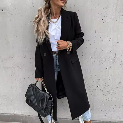 Brigitta - Elegancki długi płaszcz