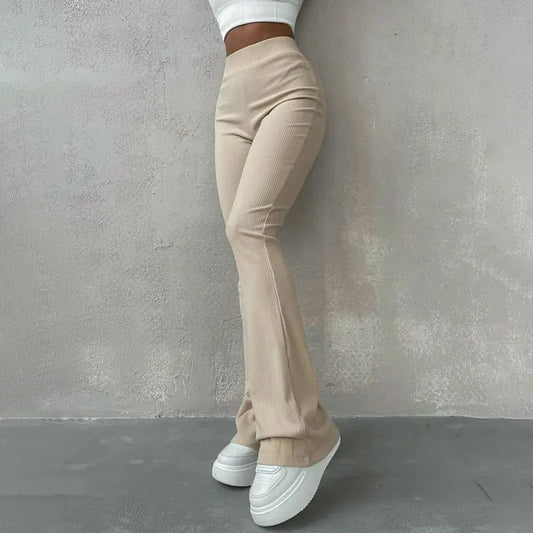 Eleganckie spodnie flanelowe dla kobiet
