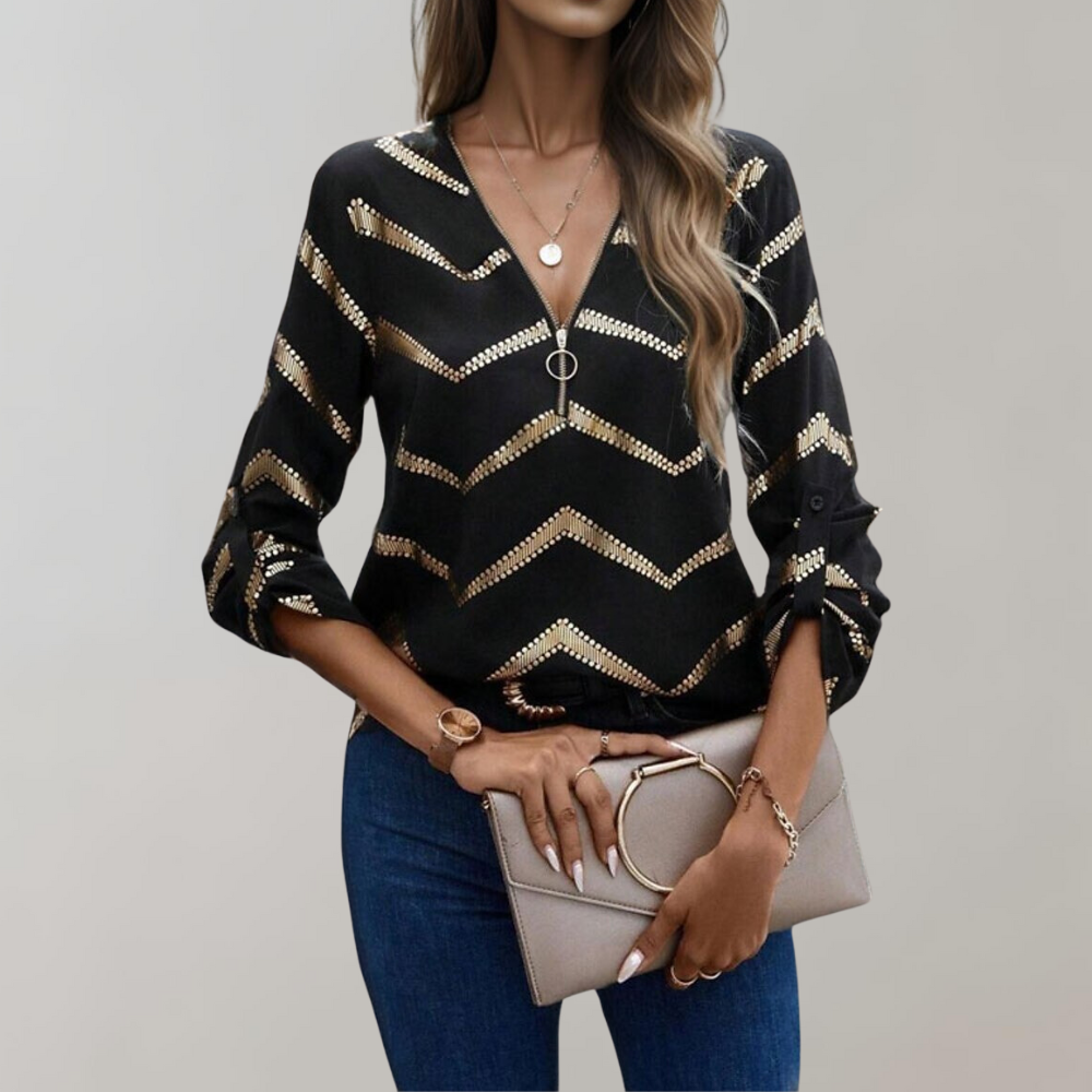 FAITH | Modna damska bluza zapinana na suwak