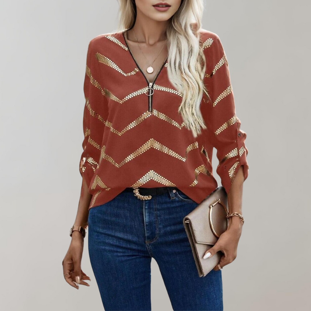 FAITH | Modna damska bluza zapinana na suwak