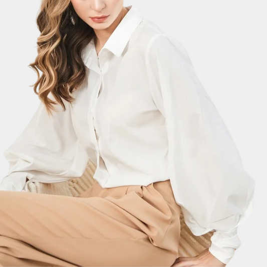 Oceane - Elegancka bluzka damska z biskupimi rękawami